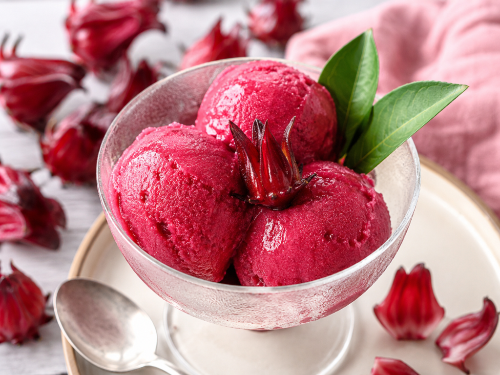 Rosella & Strawberry Gum&nbsp;Sorbet